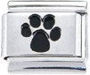 Black PANDA PAW Italian Charm